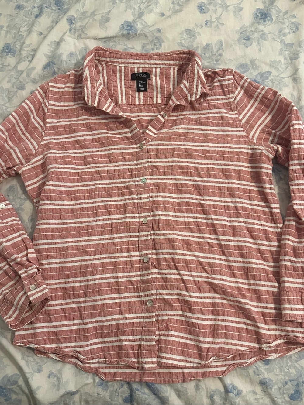 Jones New York Striped Button-Down Shirt